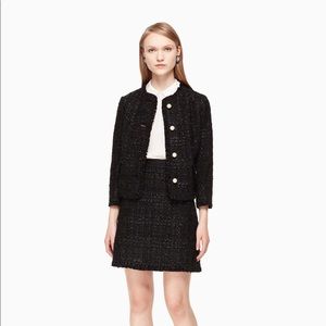 Katespade pearl sparkly tweed jacket and skirt